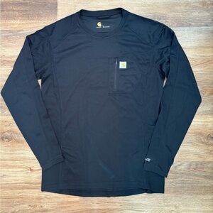 NWOT - Men’s carhartt force baselayer top, black long sleeve (L)